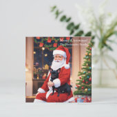 チワワを持つサンタ シーズンカード (スタンド正面)