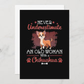 チワワを持つ老婆を決して過小評価しない 案内状 (正面/裏面)