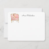 チワワイラストレーションカスタムフラットサンキューカード サンキューカード (正面)