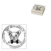 チワワカスタムファミリー差出人住所 ラバースタンプ (押印)