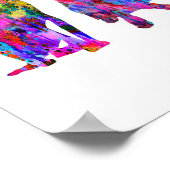 チワワカラフルアールギフト |友人への最高の贈り物 ポスター (角)