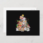チワワクリスマスツリードッグクリスマスにサンタボーイズを贈る 案内ポストカード (正面/裏面)
