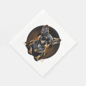 チワワクールドッグラップのヒップホップギャング スタンダードランチョンナプキン (角)