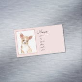 チワワズ絵画キュートオリジナルドッグアート マグネット名刺 (インサイチュ)