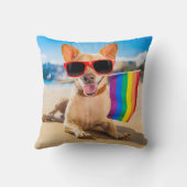 チワワドッグアットザビーチ クッション (裏面)