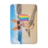 チワワドッグアットザビーチ バスマット (正面縦)