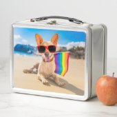 チワワドッグアットザビーチ メタルランチボックス (インサイチュ)