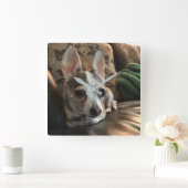 チワワドッグウォールクロック スクエア壁時計 (ホーム)