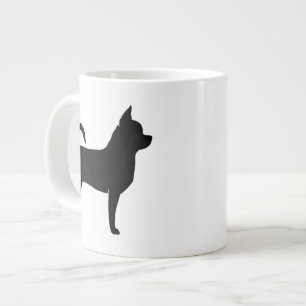 チワワドッグブリードシルエット ジャンボコーヒーマグカップ
