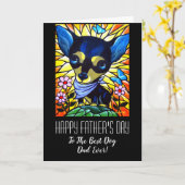 チワワハッピー・ファザーズ・デイ・トゥ・ザ・ドッ最高のグパパ カード (黄色い花)
