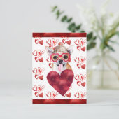 チワワハートドッグラバーバレンタインギフト シーズンポストカード (スタンド正面)