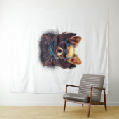 チワワバイクもしくは自転車に乗る人モトキュレライディングドッグパパ タペストリー (インサイチュ(横))