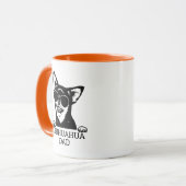 チワワパパメガネを着て父の日のペット マグカップ (正面左)