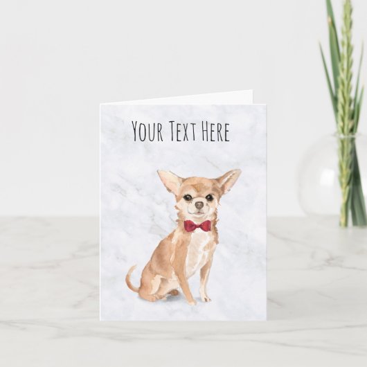 チワワパーソナライズされたグリーティングカード カード (正面)
