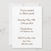 チワワパーティの招待状 招待状 (裏面)