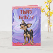 チワワパーティーセンター カード (黄色い花)