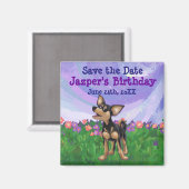 チワワパーティーセンター マグネット (正面/裏面)