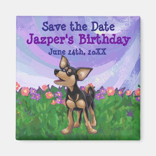 チワワパーティーセンター マグネット (正面)