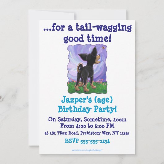 チワワパーティーセンター 招待状 (裏面)