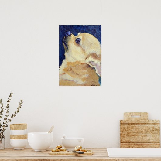 チワワプリント ポスター (キッチン)