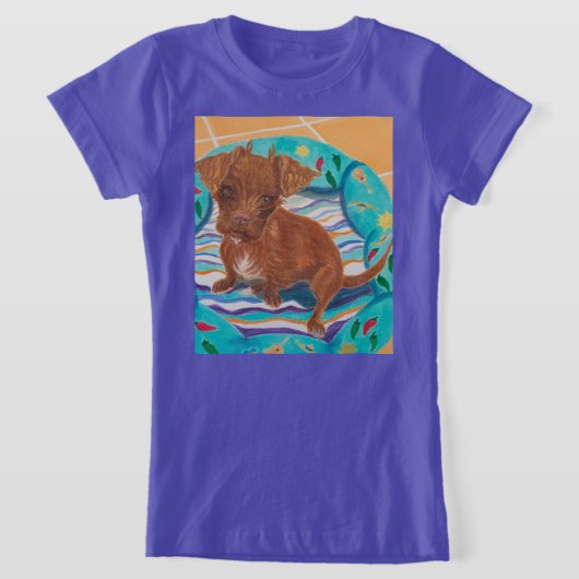 チワワプードルミックスパピー Tシャツ (レイダウン)