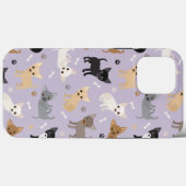チワワボーンズアンドポーズパープル Case-Mate iPhoneケース (裏面 (横))