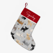 チワワボーンズアンドポーズ スモールクリスマスストッキング (正面 (吊り時))