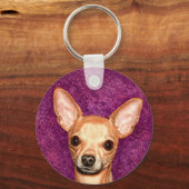 チワワポートレート キーホルダー (正面)
