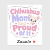 チワワママ 小さな犬 大きな個性 シール (シート)