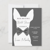 チワワモダンドッグブライダルシャワー招待 (正面)