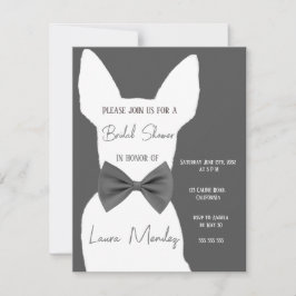 チワワモダンドッグブライダルシャワー招待