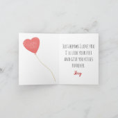 チワワレッドバルーンのバレンタインカード シーズンカード (内部)