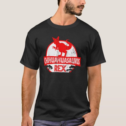 チワワワサウルスレックスチワワ犬のオーナー恐竜G Tシャツ (正面)