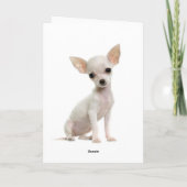 チワワワワンピー犬グリーティングカードありがとう サンキューカード (裏面)