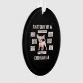 チワワワワ子犬の贈おもしろいり物の解剖 オーナメント (正面)