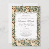 チワワヴィンテージフローラタペストリー 招待状 (裏面)