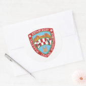 チワワ国旗 ラウンドシール (封筒)