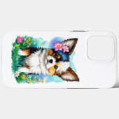 チワワ子犬と花 Case-Mate iPhoneケース (裏面 (横))
