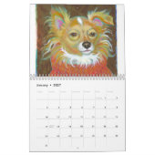 チワワ小さい犬2011のカレンダーの芸術の絵画 カレンダー (1月 2027)