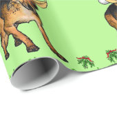 チワワ小妖精や小人クリスマス ラッピングペーパー (ロールコーナー)