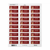 チワワ差出人住所ラベル ラベル (フルシート)