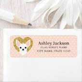 チワワ差出人住所ラベル ラベル (インサイチュ)