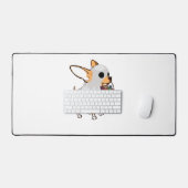 チワワ幽霊パンプキンハロウィンシャツ デスクマット (キーボード&マウス)