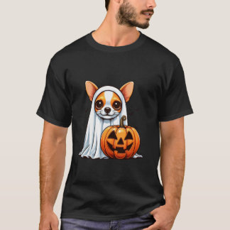 チワワ幽霊パンプキンハロウィーン秋コスチュームT S Tシャツ