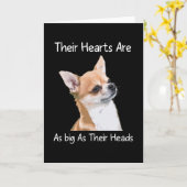 チワワ彼らのハートは頭と同じくらい大きい カード (黄色い花)