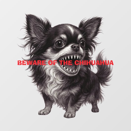 チワワ徴候に注意おもしろい ウィンドウサイン (シート)