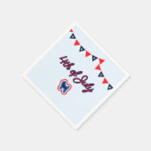 チワワ愛国赤白と7月4日 スタンダードカクテルナプキン (角)