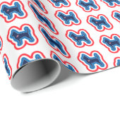 チワワ愛国赤白と7月4日 ラッピングペーパー (ロールコーナー)