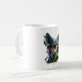 チワワ抽象芸術絵画ズカラーカワイドッグ コーヒーマグカップ (正面左)