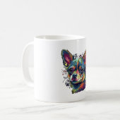 チワワ抽象芸術絵画ズカラーカワイドッグ コーヒーマグカップ (正面左)